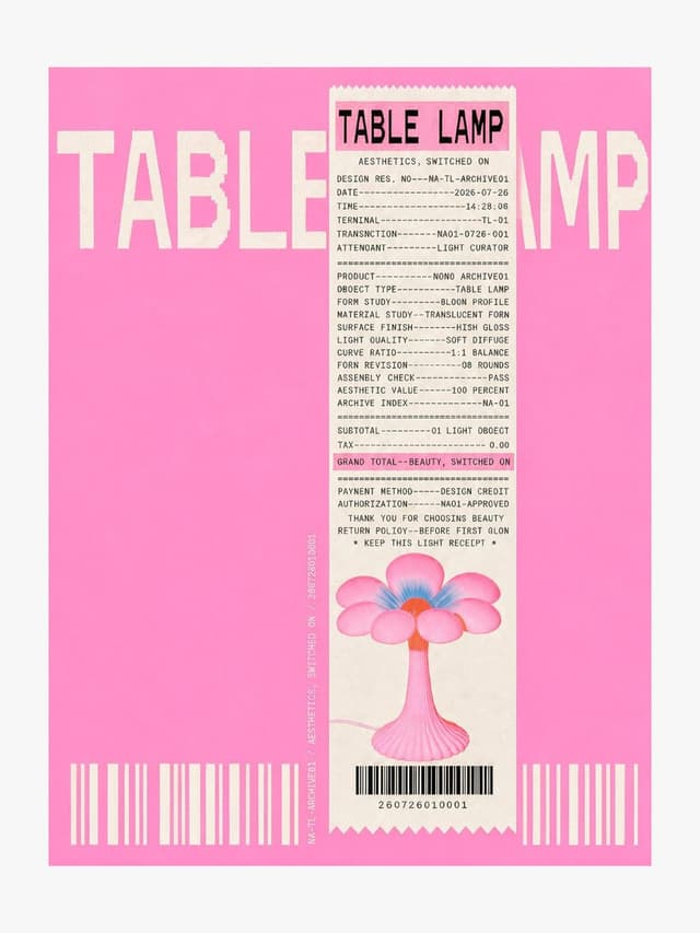 Product Marketing - Thermal Receipt Table Lamp Poster — output