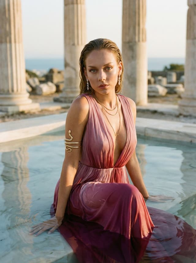Ester Expósito High-Fashion Editorial in Greek Ruins — output