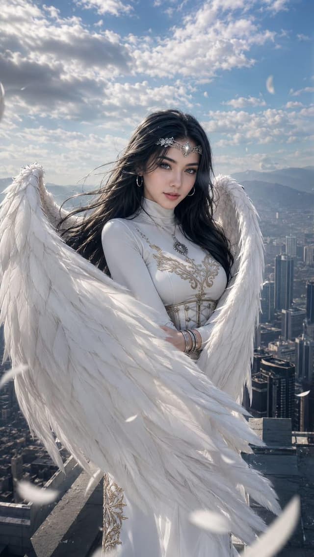 Comic / Storyboard - Modern Angel Rooftop Portrait — output
