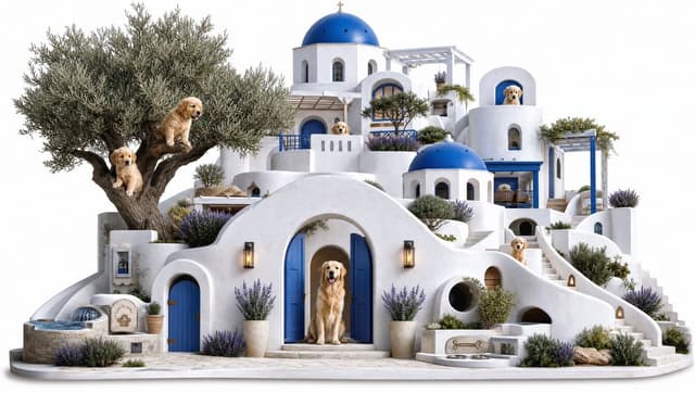 Product Marketing - Santorini Golden Retriever Sanctuary — output