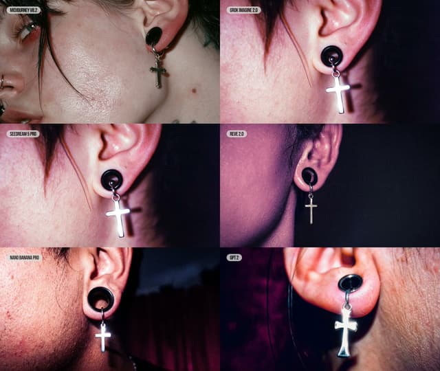 E-commerce Main Image - Six-Panel AI Jewelry Portrait Comparison — output
