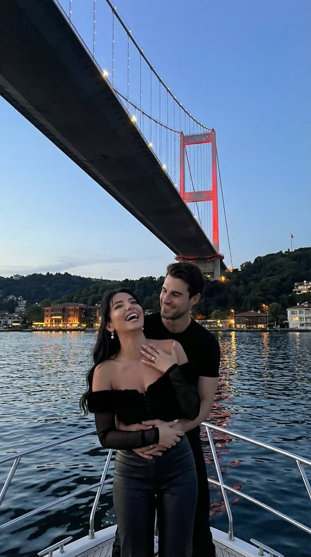 Cinematic Photoreal Romance on Bosphorus Yacht at Dusk — output