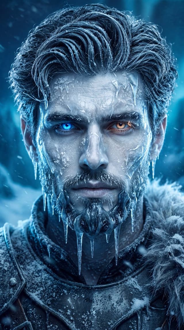 Profile / Avatar - Glacial Ice Warrior Facial Transformation — output
