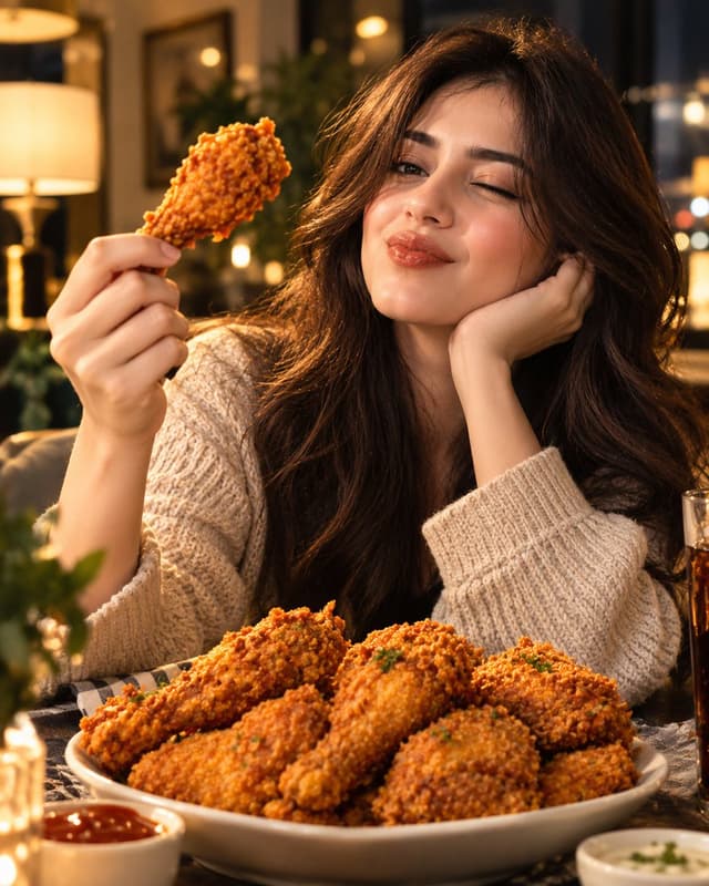 YouTube Thumbnail - Cinematic Fried Chicken Food Advertisement
