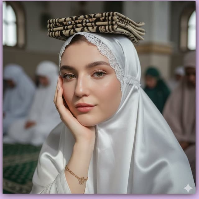 Profile / Avatar - Cinematic Muslim Woman Portrait in Mosque Prompt — output