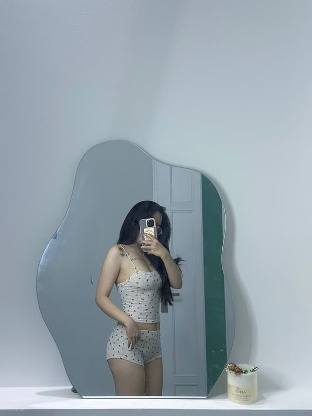 Profile / Avatar - Cherry Print Camisole Mirror Selfie Prompt — output