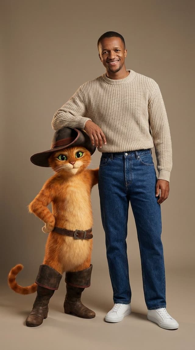 Product Marketing - Fashion Portrait with Puss in Boots 3D Character — output