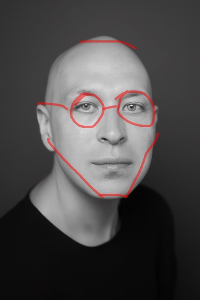 Image Editing Prompt for Jawline, Glasses, and Head Shape — output