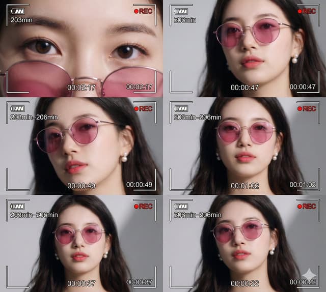 Social Media Post - Hyper-Realistic Cinematic 6-Panel Collage with Digital Camcorder UI — output