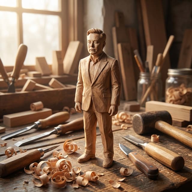 E-commerce Main Image - Hand-Carved Wooden Miniature Figure from Photo Reference — output