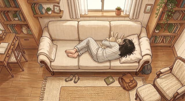 Comic / Storyboard - Cozy Anime Reading Room Nap — output