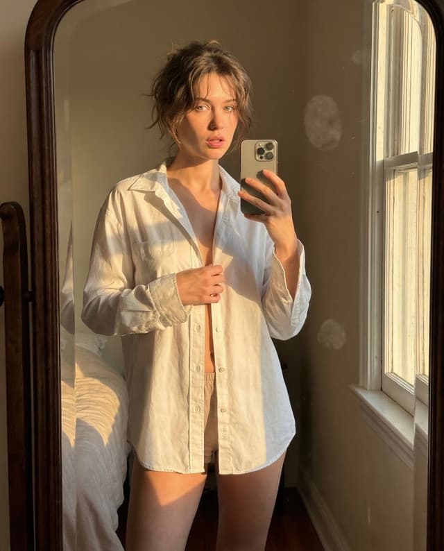 Profile / Avatar - Golden Hour Mirror Selfie Realism — output