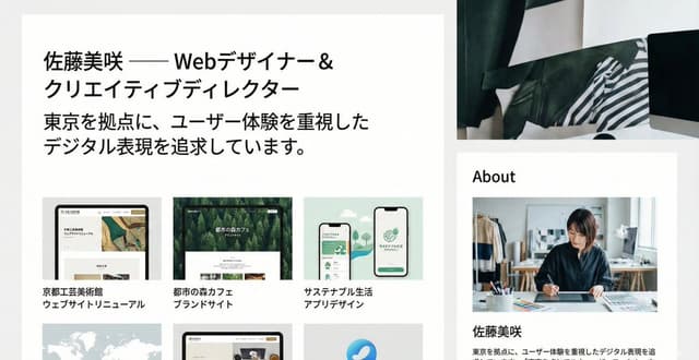 Portfolio image for a fictional web designer — output