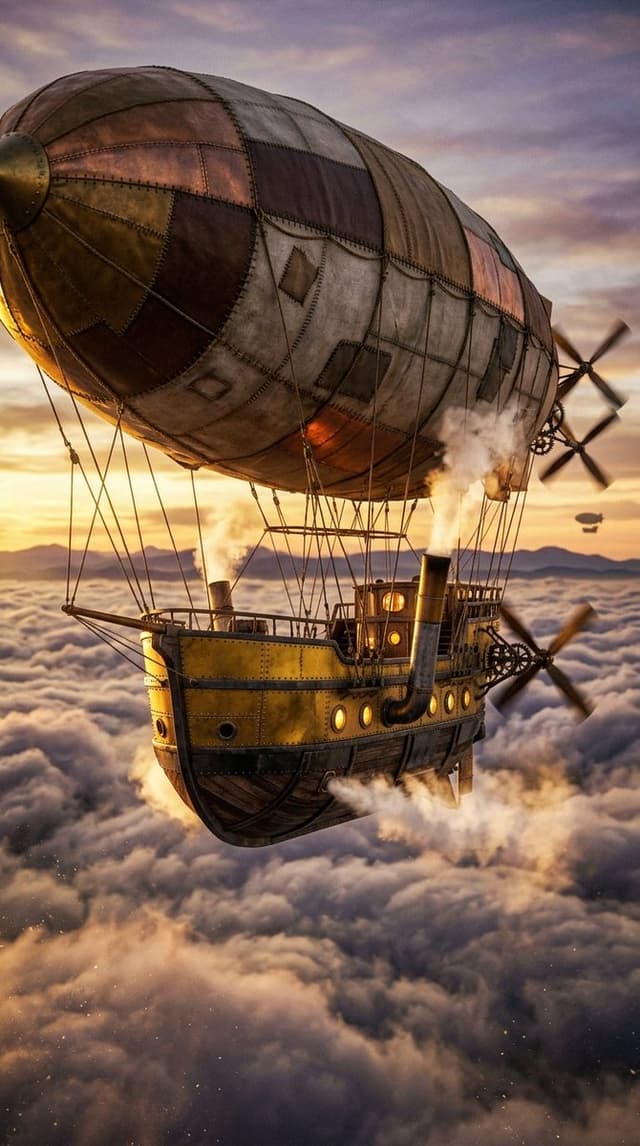 Product Marketing - Steampunk Airship Cinematic Prompt