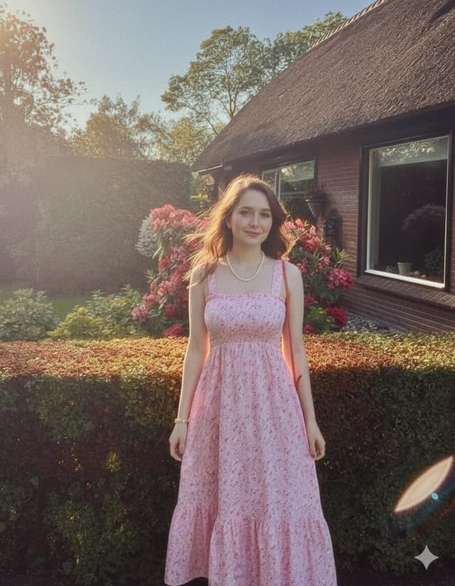 Elegant Summer Portrait in an English Country Garden — output