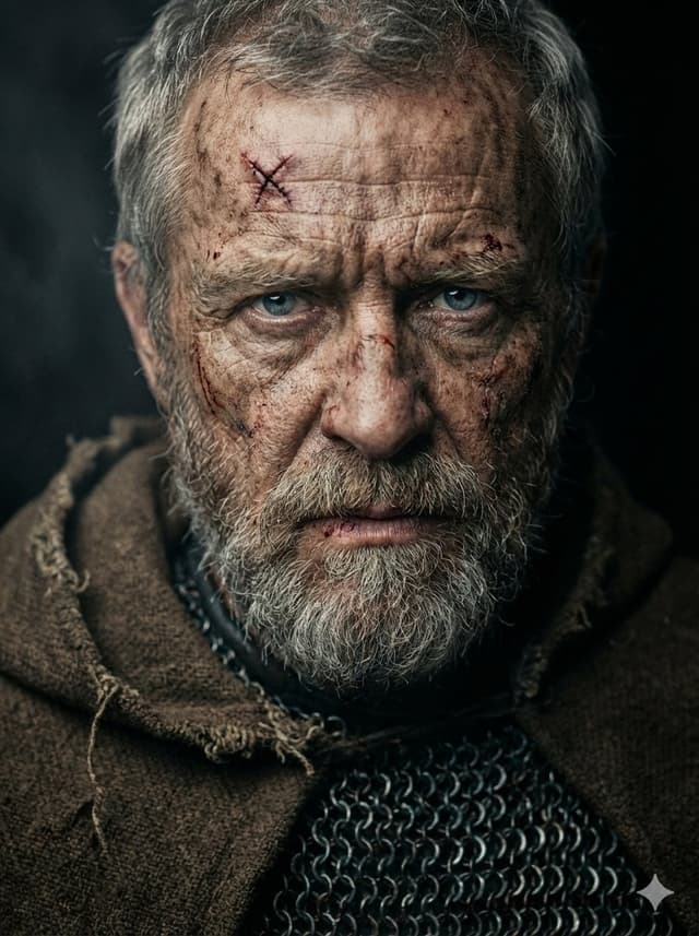 Battle-Hardened Medieval Warrior Cinematic Portrait — output
