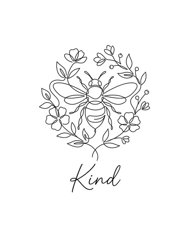 Profile / Avatar - Minimalist Line Art Bee Illustration — output