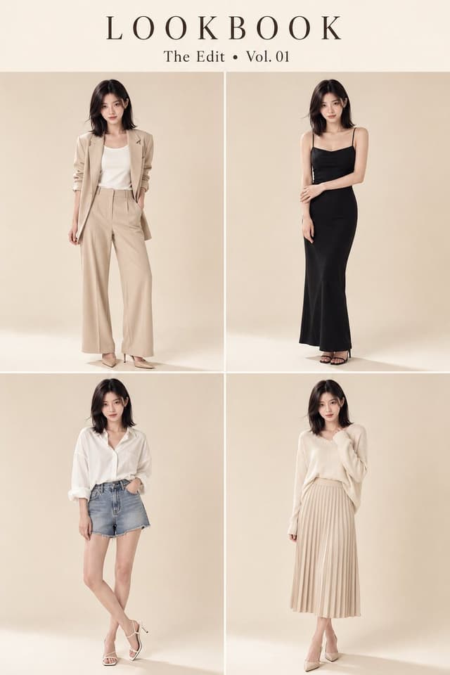 Social Media Post - Character Consistent Korean Fashion Lookbook — output