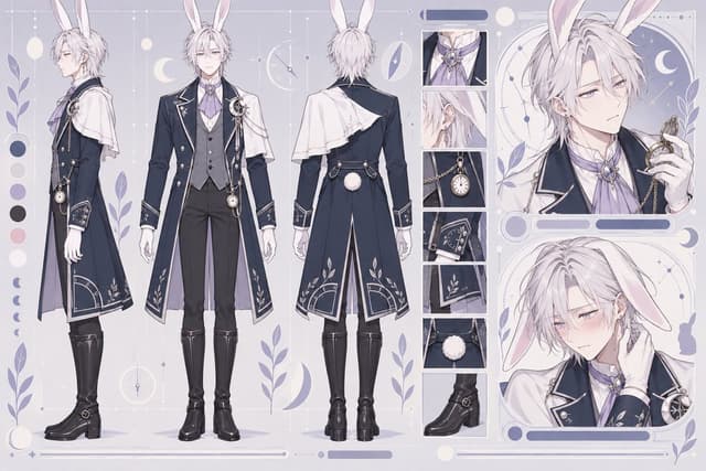 Comic / Storyboard - Rabbit Gentleman Character Sheet — output