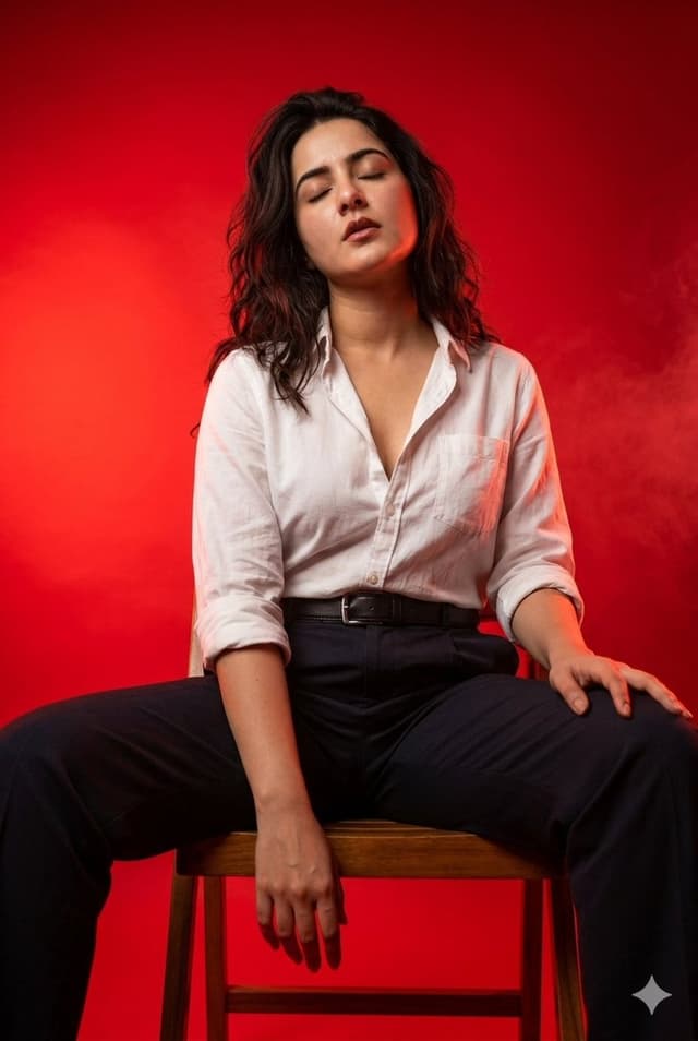 Product Marketing - Red Monochrome Fashion Studio Portrait — output