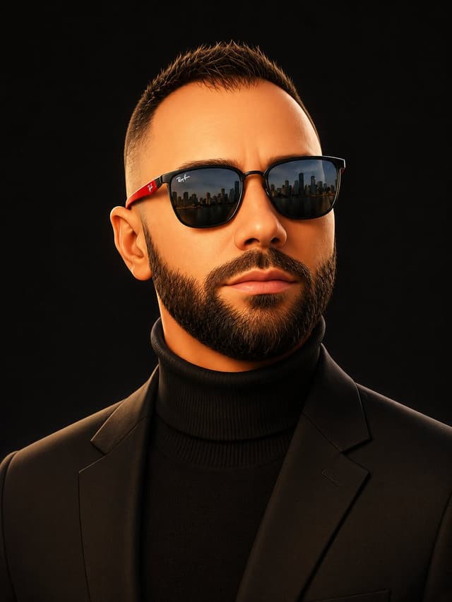 Profile / Avatar - Cinematic Black Turtleneck Portrait — output