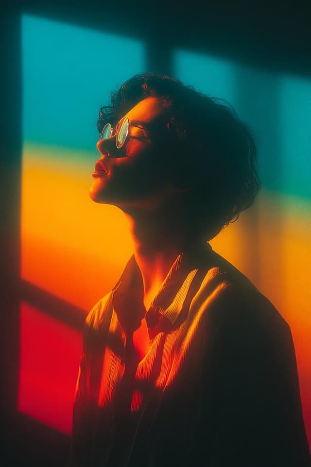 Cinematic Portrait with Geometric Window Light — output