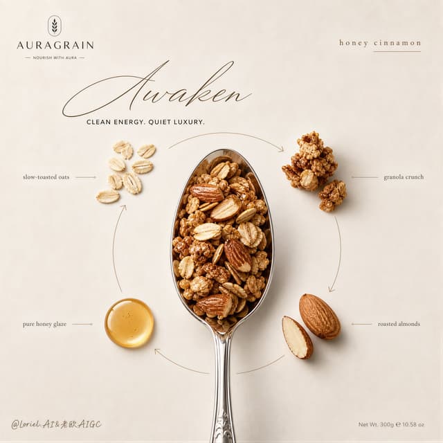 Product Marketing - Premium Granola Advertising Poster — output