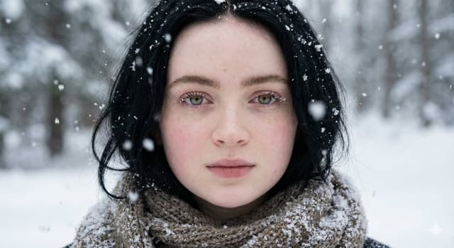 Ultra-Photorealistic Winter Portrait Macro Focus (Sadie Sink) — output