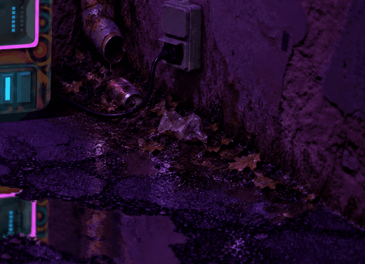 Game Asset - Add Trash and Dirt to Neon Arcade Scene — output