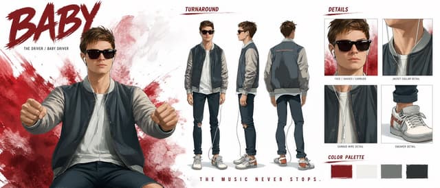 Comic / Storyboard - Cinematic Character Profile Bible Sheet — output