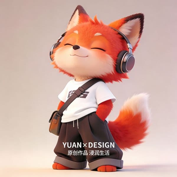 Trendy Little Fox IP Character Design — output