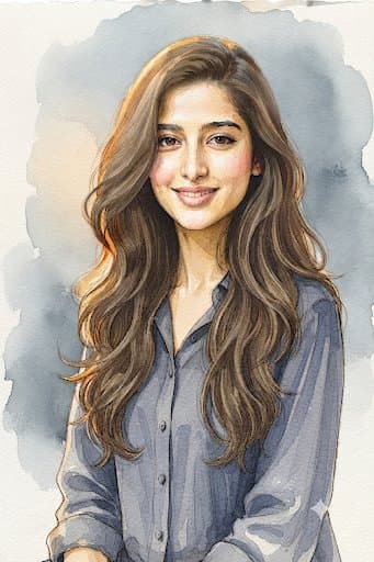 Profile / Avatar - Chestnut Brown Hair Portrait Watercolor Background — output