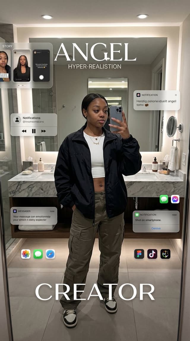 Social Media Post - Digital Creator Mirror Selfie Poster — output