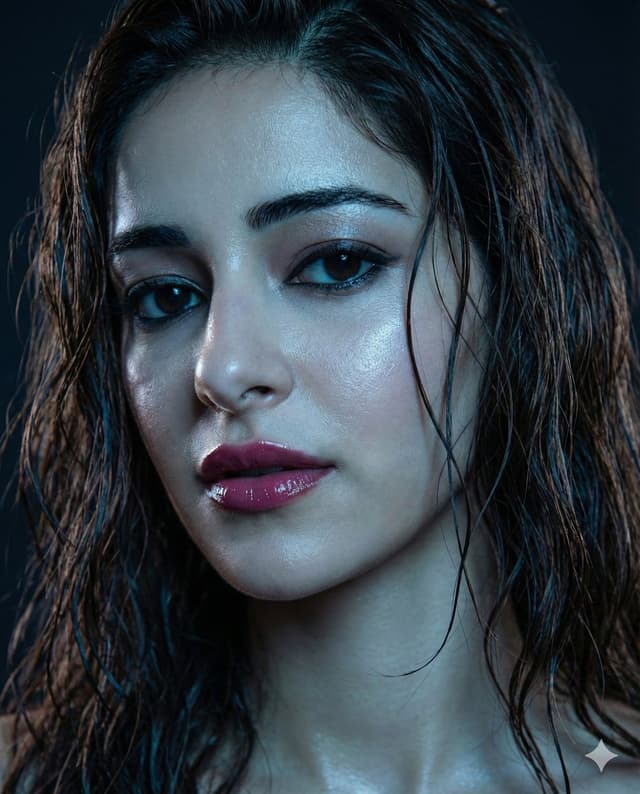 Profile / Avatar - Moody Close-up Portrait with Wet Hair and Cool Lighting — output