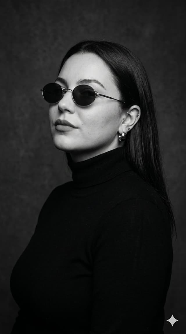 Profile / Avatar - Minimalist Monochrome Fashion Portrait — output