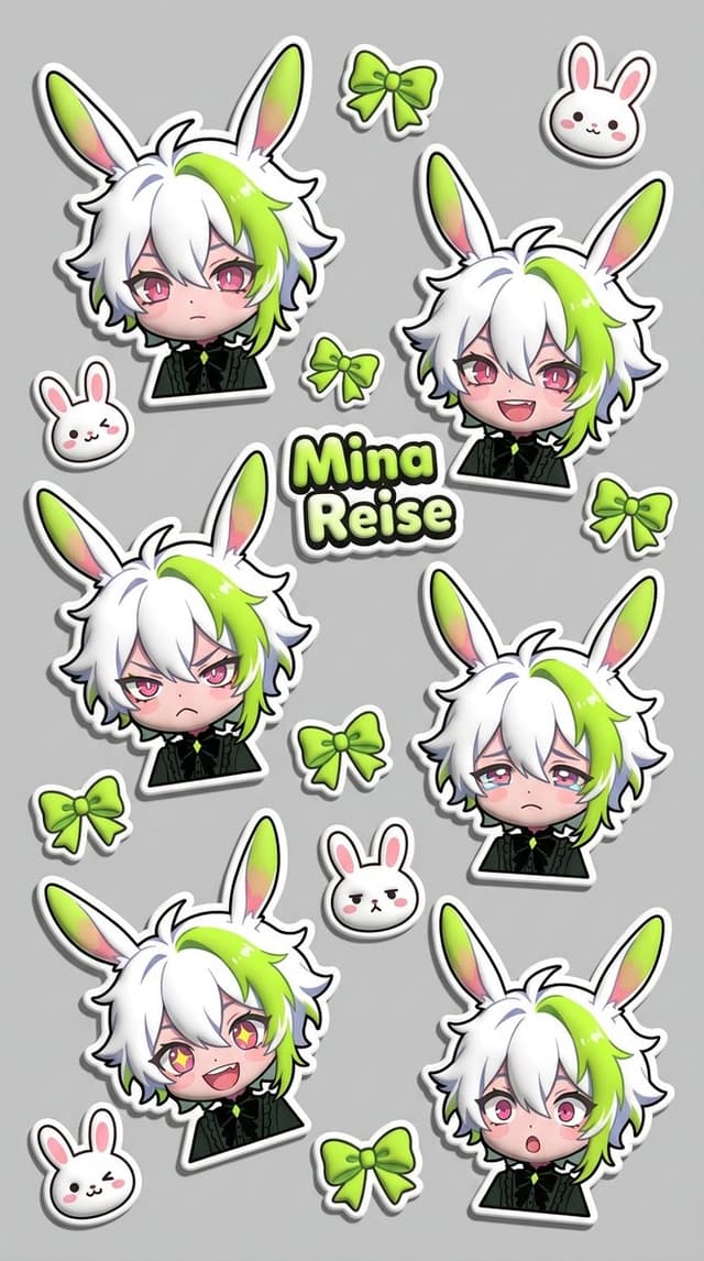Profile / Avatar - Puffy Chibi Sticker Sheet — output