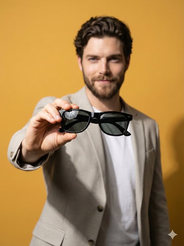 E-commerce Main Image - Product Poster: Sunglasses with Shallow Depth of Field — output