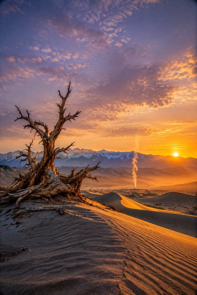 Social Media Post - Desert Solitary Smoke Landscape Comparison