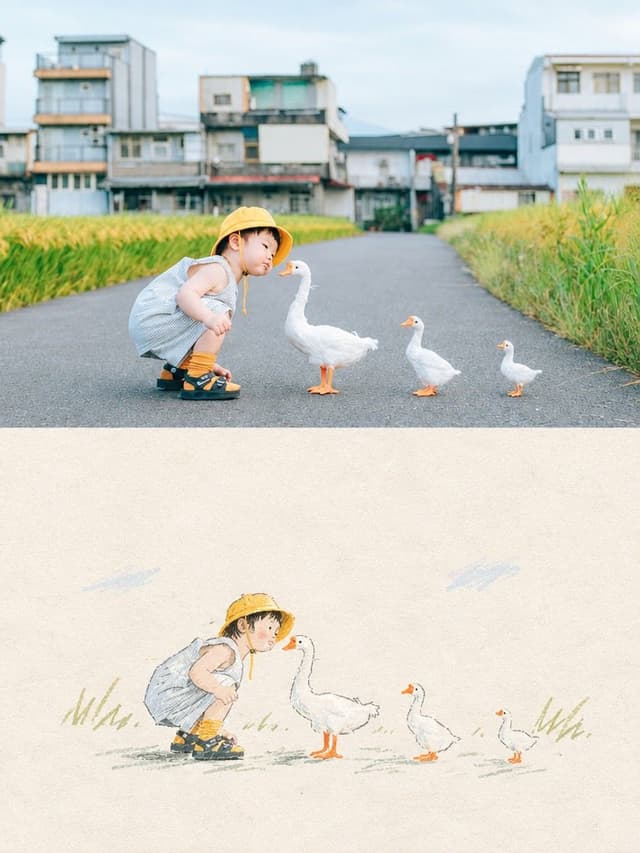 Social Media Post - Photorealistic to Watercolor Transformation Prompts