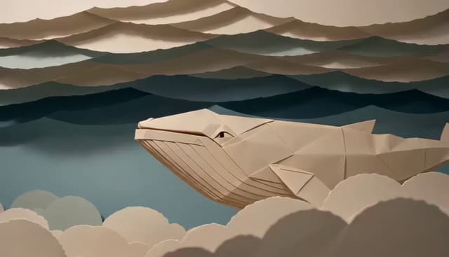 Papercraft Whale Diorama Video Prompt