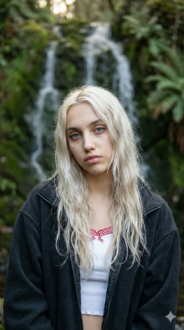Profile / Avatar - Ethereal Waterfall Selfie Portrait with Natural Imperfections — output
