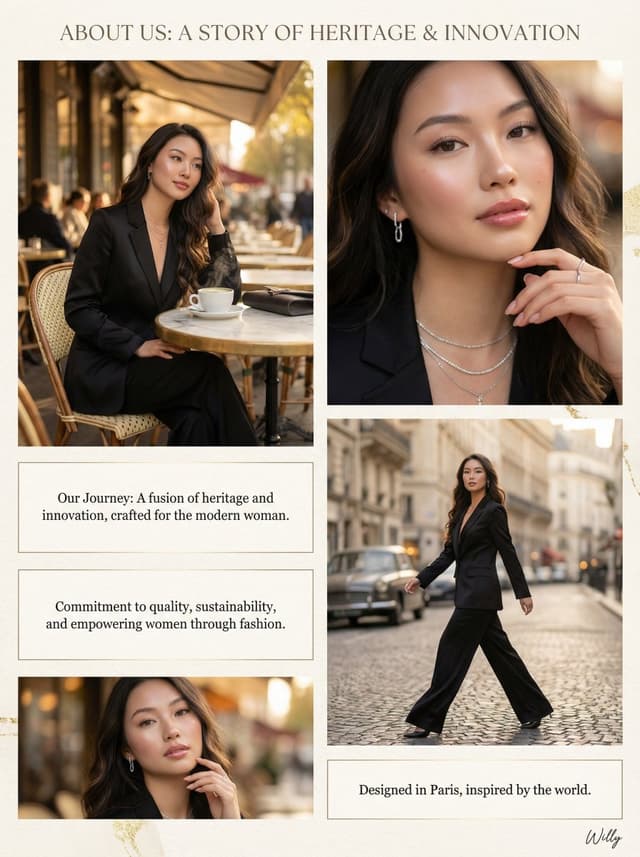Luxury Brand About Page Storytelling Layout — output