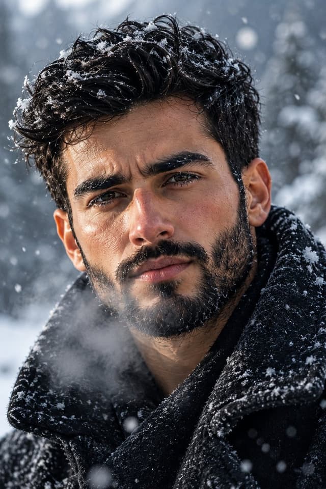 Product Marketing - Cinematic Winter Portrait Man — output