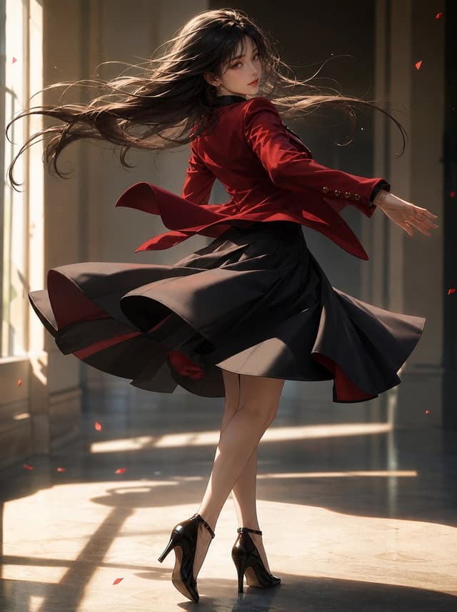 Comic / Storyboard - Elegant Pivot Turn Anime Dancer — output