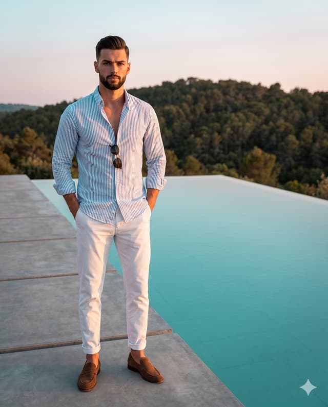 Product Marketing - Luxury Men's Lifestyle Pool Portrait — output