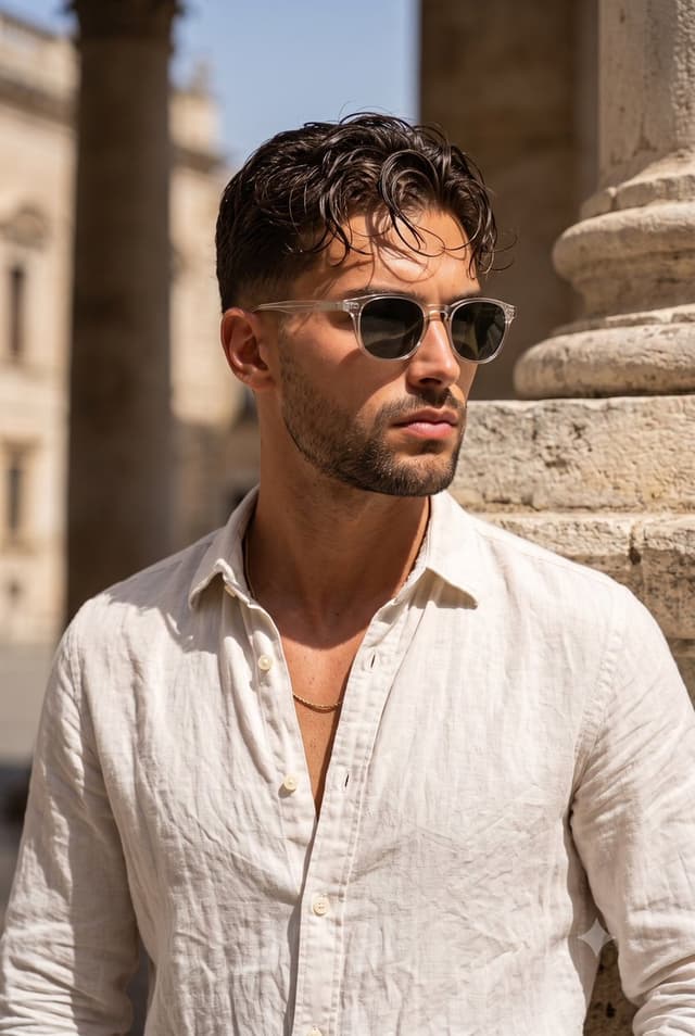 Product Marketing - Mediterranean Male Sun-Drenched Portrait — output