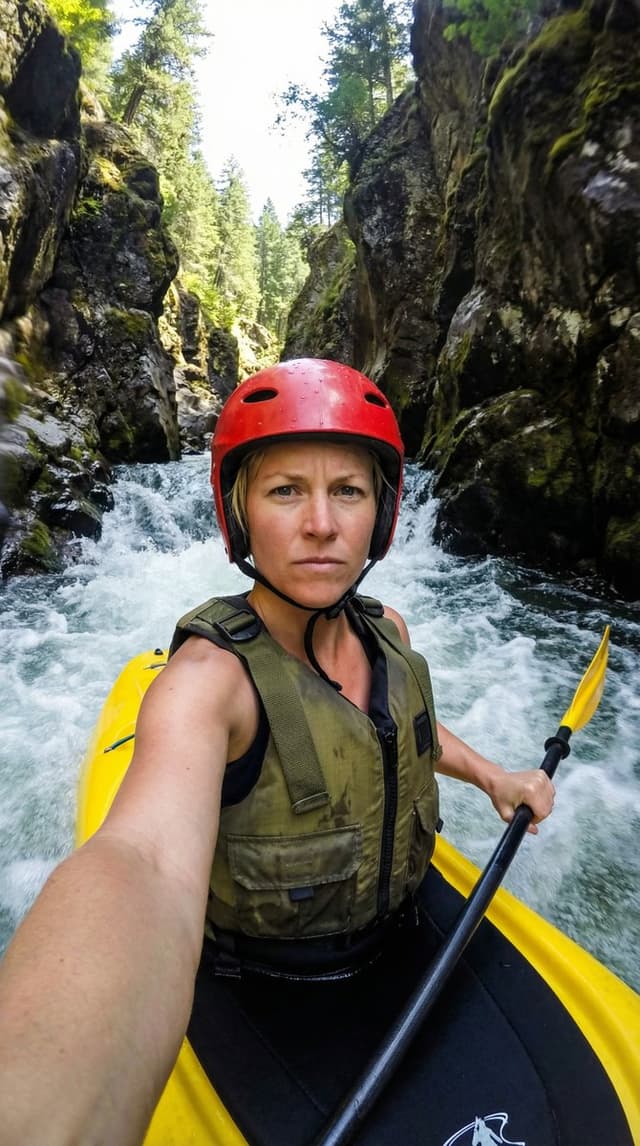 YouTube Thumbnail - Action Kayaking Selfie Prompt for Google Gemini Nano Banana Pro 2.5 — output
