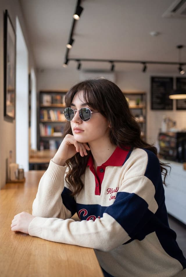Introspective Lifestyle Portrait in a Modern Café — output