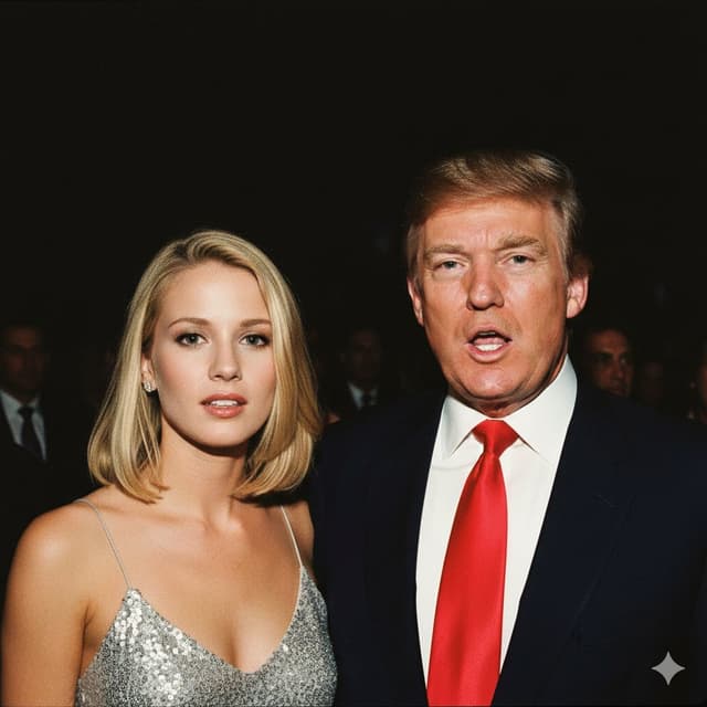 Candid 90s Flash Photo of Donald Trump and Sydney Sweeney — output