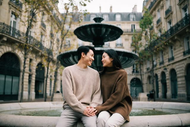 Cinematic Romantic Street Photography of a Couple in Paris — output